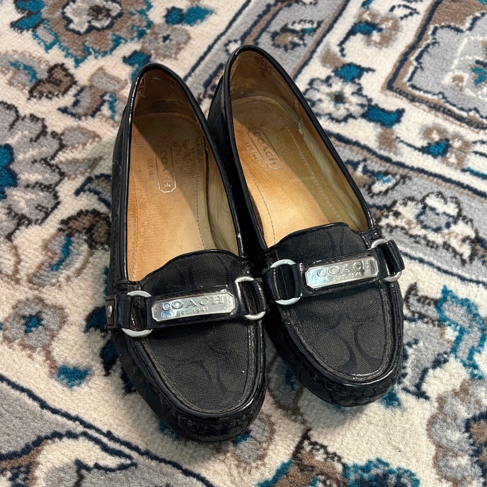 Coach Black Signature Loafers for Women - Sz 5.5